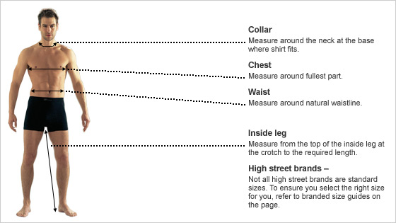 men's measuring guide
