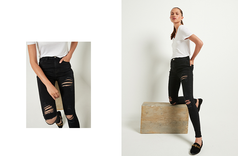 High waist skinny